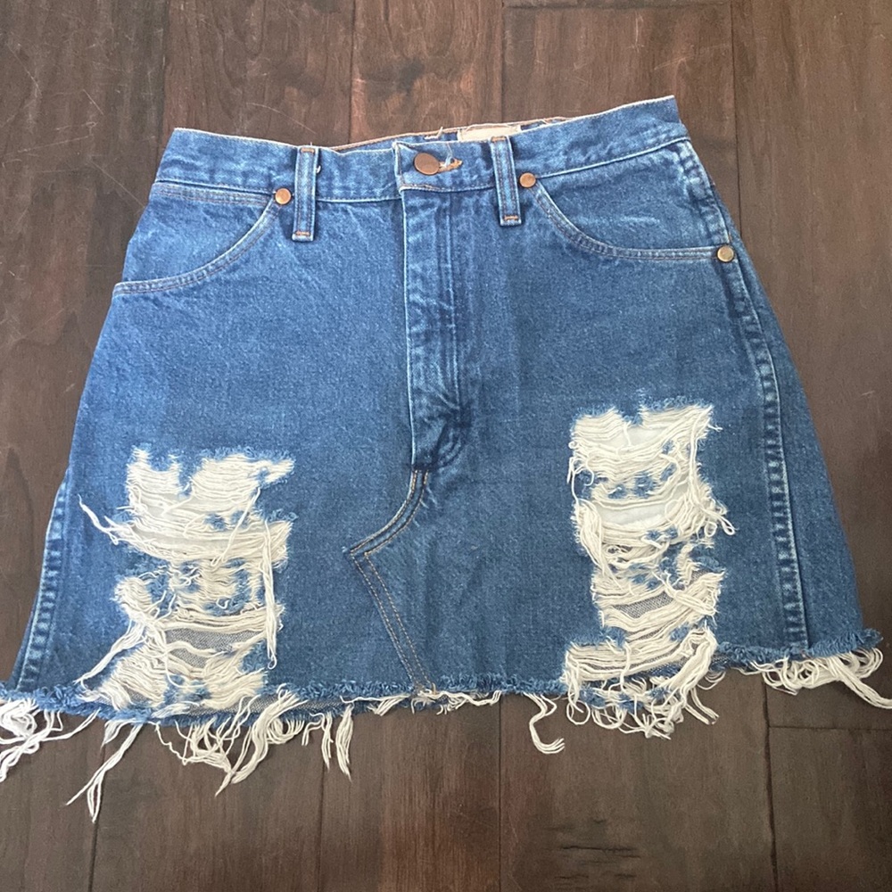 Denim jean skirt